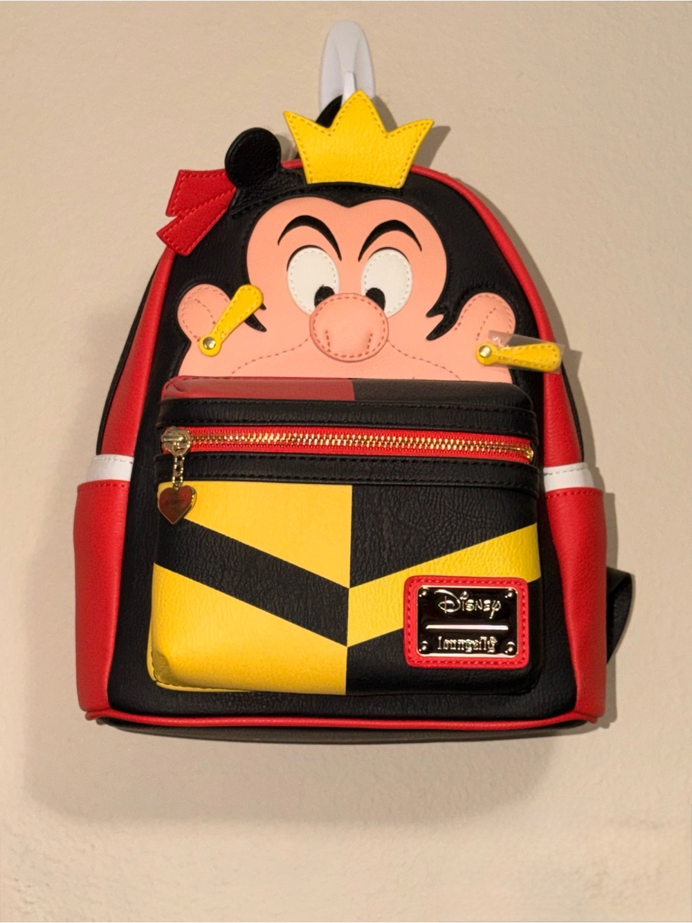 Loungefly Disney Queen Character Kids Mini Backpack - Black/Red/Yellow